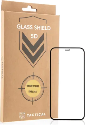 Produktbild von Tactical Glass Shield 5D Schutzglas für iPhone 12 Mini - Schwarz KP8438