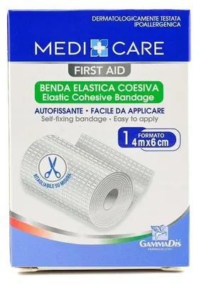 Imagen del producto de Venda cohesiva Medicare, tamaño 6x4 metros, marca Medicare