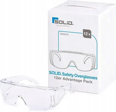 Zdjęcie produktu dla Okulary ochronne robocze przeciwmgielne BHP UV EN166 zestaw 12 szt