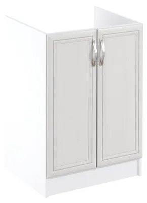 Image de Meuble sous-évier deux portes SILVARA - largeur 60 cm, pin Andersen / blanc