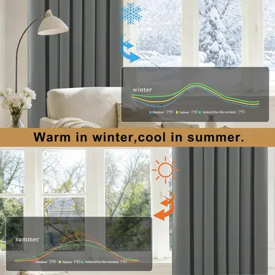 Obrázok produktu pre Zatemňovacia záclona, termoizolačná, nepriehľadná, rozmer 137 x 132 cm, tmavosivá