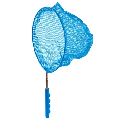 Teichkescher Laubkescher Ø20cm Teleskopkescher Kescher Teich 85cm blau