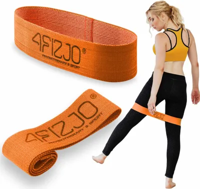 Obrázok produktu pre 4FIZJO FLEX BAND Odporová páska na tréning nôh, zadku a dolnej časti tela 1/5 – oranžová