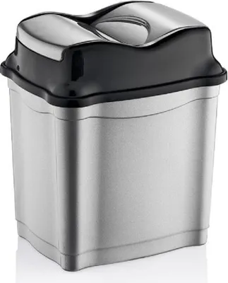 Produktbild von Moderner Abfalleimer / Mülleimer mit praktischem Push-Deckel 5 Liter