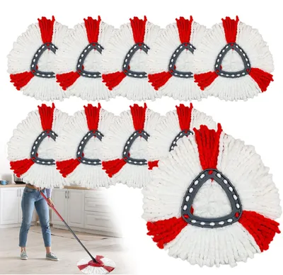 Produktbild von 10x Mikrofaser-Rotationsmopp-Ersatzbezug, saugfähig, Vileda-kompatibel