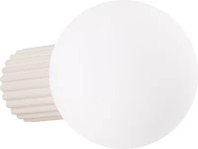 Produktbild von Wandleuchte Badezimmer IP44 Glas Aluminium Beige G9 H:12 cm rund Modern blendarm Wandlampe Bad