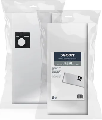 Productafbeelding van SQOON® Stofzuigerzakken Geschikt voor Festool CTL-22 / CTL-33 - 5 Stuks