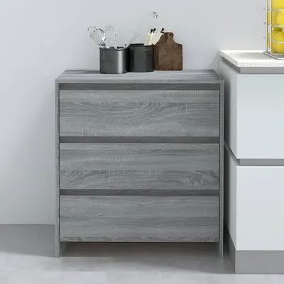 Immagine prodotto di vidaXL Credenza Grigio Sonoma 70x41x75 cm Materiale a base di legno