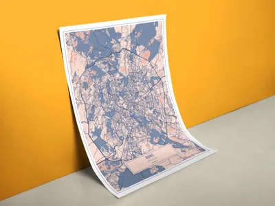 Produktbild von Stadtplan Rom Poster | Größe in cm: 50 x 70