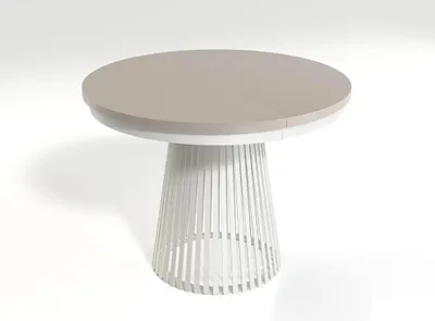 Produktbild von Esstisch GRAND – Weiß/Kaschmir Moderne Eleganz und praktische Ausziehfunktion
