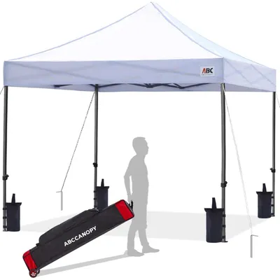Image de Tente de jardin pop-up, dimensions 2,5 x 2,5 mètres, couleur blanche, imperméable
