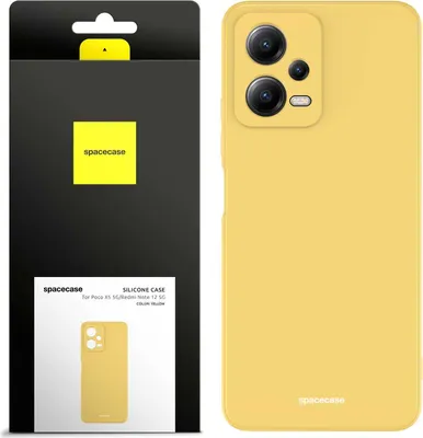 Imagen del producto de Funda de silicona para el teléfono Poco X5 5G o Redmi Note 12 5G, color amarillo