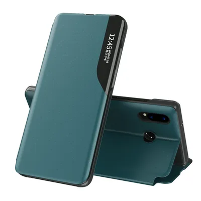Obrázek produktu pro Pouzdro pro Huawei P20 Lite, Smart View Okénko Flip StojánekPolyuretanKožené Ochranné Pouzdro pro Huawei P20 Lite zelené