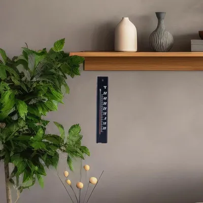 Image de Thermomètre - Thermomètre en bois - 20 cm - Noir