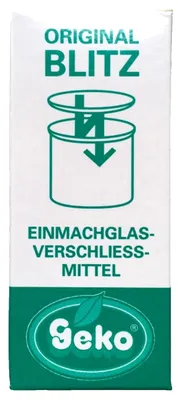 A product box for Blitz Einmachglasverschliessmittel.