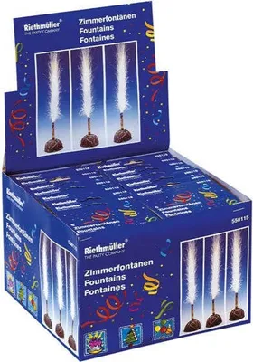 Produktbild von Amscan Zimmerfontänen 5 Stück, 12,5 cm, 50 Sekunden Brenndauer, für Torten