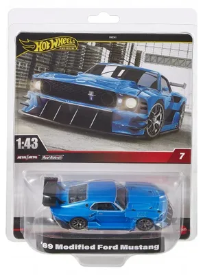 Obrázek produktu pro Hot Wheels, model Ford Mustang z roku 1969, měřítko 1:43, kovový model,