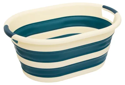 Produktbild von 5Five Waschekorb - 21L - blau - PP - faltbar - 39 x 39 x 53 cm - flexibel