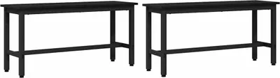 Obrázek produktu pro vidaXL Jídelní lavice 2 ks vzhled černého dubu 100 x 32,5 x 48,5 cm