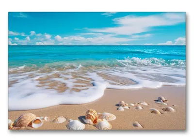 Produktbild von Premium Textil-Leinwand 90x60cm quer Strandschätze | Wandbild, HD-Bild auf Keilrahmen, Fertigbild auf hochwertigem Vlies, Leinwanddruck von Peter Roder