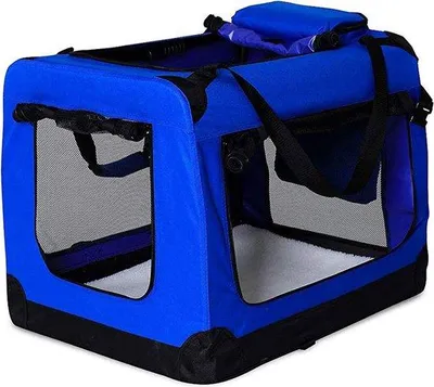 Zdjęcie produktu dla Lionto Składana skrzynia transportowa dla psa Torba samochodowa S 50x34x36 cm Odporna na zarysowania Torba transportowa do przechowywania