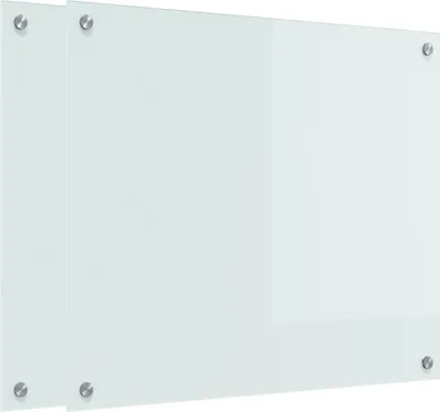 Zdjęcie produktu dla vidaXL Panel kuchenny 2 szt. Biały 70 x 60 cm Szkło hartowane