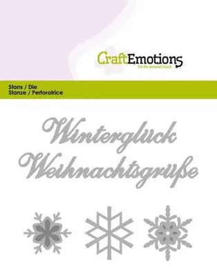Produktbild von CraftEmotions Stanzschablone - Text Deutsch - Winterglück