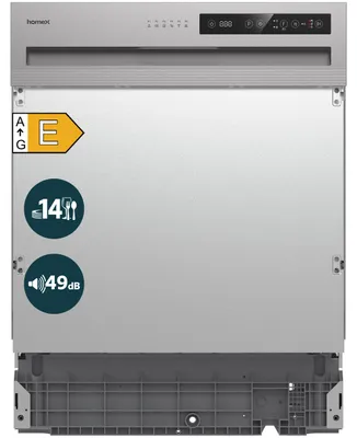 Produktbild von homeX DWSI601449E Geschirrspüler 60 cm, Spülmaschine teilintegrierbar - 14 Maßgedecke, 6 Programme, Einbaugeschirrspüler
