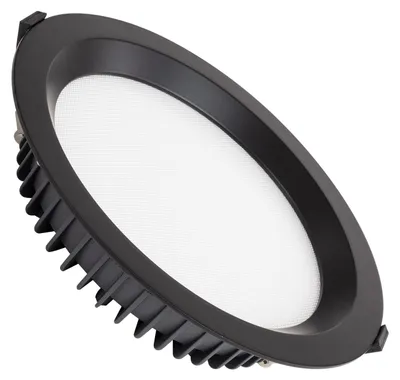 Produktbild von LED Downlight Einbaustrahler 40W Rund AERO CCT 130 lm/W Mikroprismatisch Ausschnitt Ø 200 mm Schwarz Wählbar (Warm-Neutral-Kalt)