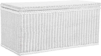 Produktbild von KRINES HOME Truhe / Wäschetruhe aus Rattan (Weiß, MAX)