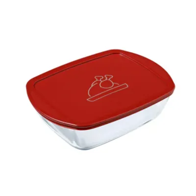 Obrázek produktu pro Pyrex Cook & Store Dóza do trouby 23x15 cm Objem: 1,2 l červená