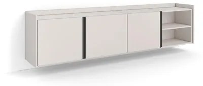 Produktbild von TV-Möbel Holzeffekt beige 207x35x50cm Hängend