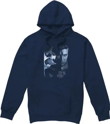 Immagine prodotto di Elvis Presley - Felpa con cappuccio "Reverent" per uomo/donna Unisex TV32246 (S) (blu navy)