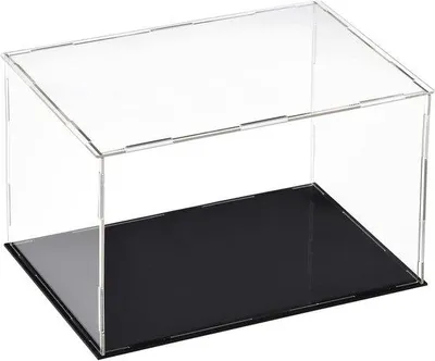 Produktbild von Transparente Stoffschutzbox - 25 x 15 x 15 cm - Präsentationskubus - für Figurinen/Spielzeug - Hauslagerung