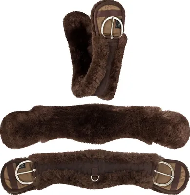 Produktbild von Equinate Western Mondgurt anatomisch Lammfell 70 cm - 28" Braun