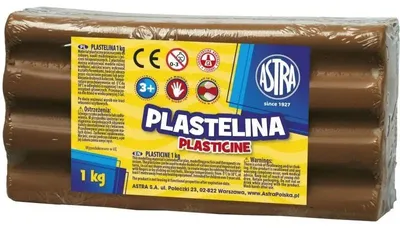 Produktbild von Astra Braune Knetmasse 1 kg für Bastelarbeiten