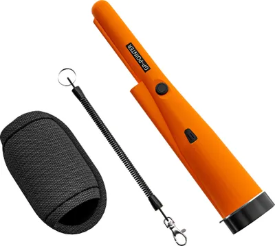 Produktbild von Metalldetektor für Erwachsene, Tragbar Ortungsgerät mit LED Indicator, Wasserdicht Schnurlos Metallsuchgerät Orange
