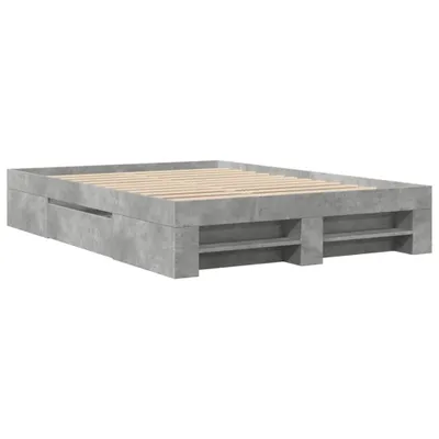 Produktbild von vidaXL Bettgestell Betongrau 120x200 cm Holzwerkstoff