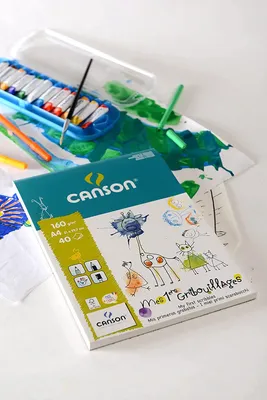 Produktbild von Kinder Zeichenblock CANSON Kids 160 g/m² A4 geleimt - 40 Blatt