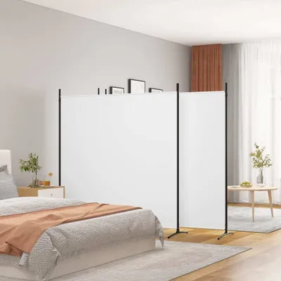 Produktbild von vidaXL 4-tlg. Paravent Weiß 698x180 cm Stoff