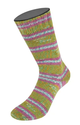 Produktbild von Lana Grossa - Meilenweit 100g Cotone Vegano Baia 1516 pink türkis creme hellorange grüngelb