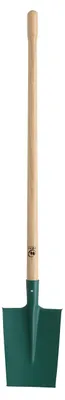 Spaten mit abgerundeter Spitze, Holzstiel, 120,8 cm