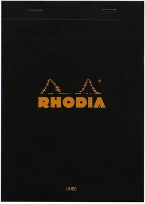 Immagine prodotto di Blocco note Rhodia, DIN A5 14,8x21cm, 80 fogli, 80g, foderato con bordo nero
