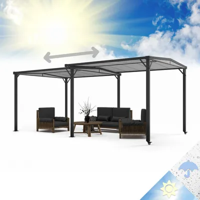 Obrázok produktu pre Blumfeldt altánok, 3 x 5,6 m, hliníkový, polykarbonátová strecha, vodotesný