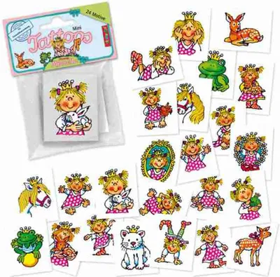 Produktbild von Prinzessin Mini Tattoo Set 24 tlg.