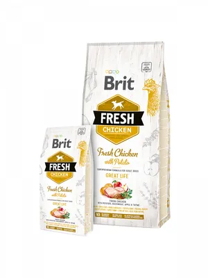 Produktbild von Brit Fresh, Adult, Apfel, Buchweizen, Huhn, Kartoffel, 12 kg, Gluten-frei
