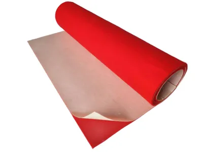Produktbild von TAPHICEROS Selbstklebend Filzstoff Nadelfilz, Bespannstoff aus Filz, Innenraumverkleidung Bezugsstoff Bastefilz für DIY Auto Box Liner, Rot, 50 x 150 cm