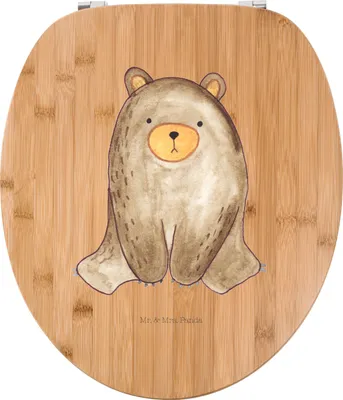 Produktbild von Mr. & Mrs. Panda WC Sitz Bär sitzend - Transparent - Geschenk, Toilettendeckel, Klo-Deckel, WC-Sitz, Klodeckel, Klositz, Teddy