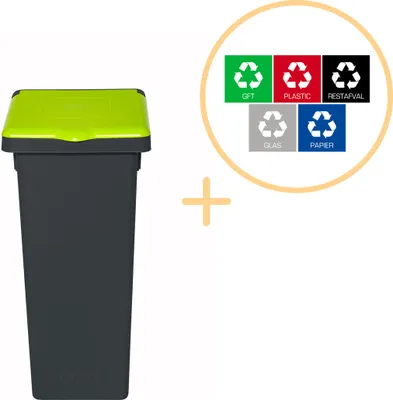 Immagine prodotto di Plafor - Cestino con coperchio 75 l – Raccolta differenziata - Verde