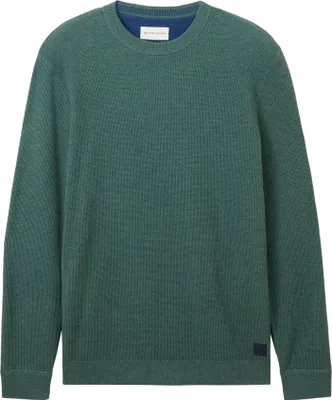 Image de TOM TAILOR STRUCTURED CREWNECK KNIT Herren Pullover